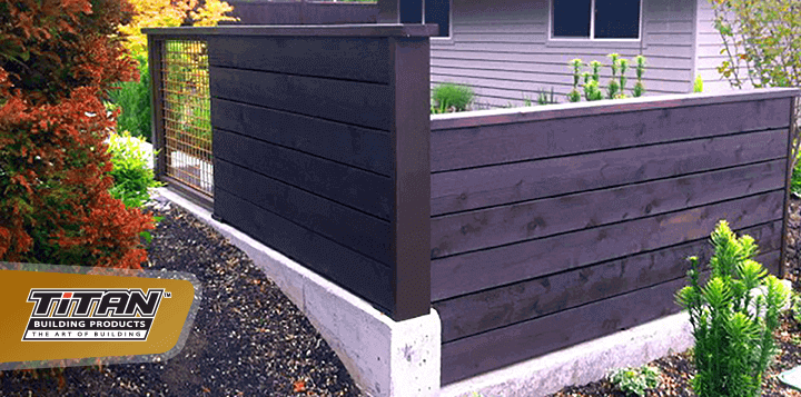 A 4 Privacy Fence On A Concrete Retaining Wall Titan Building Products