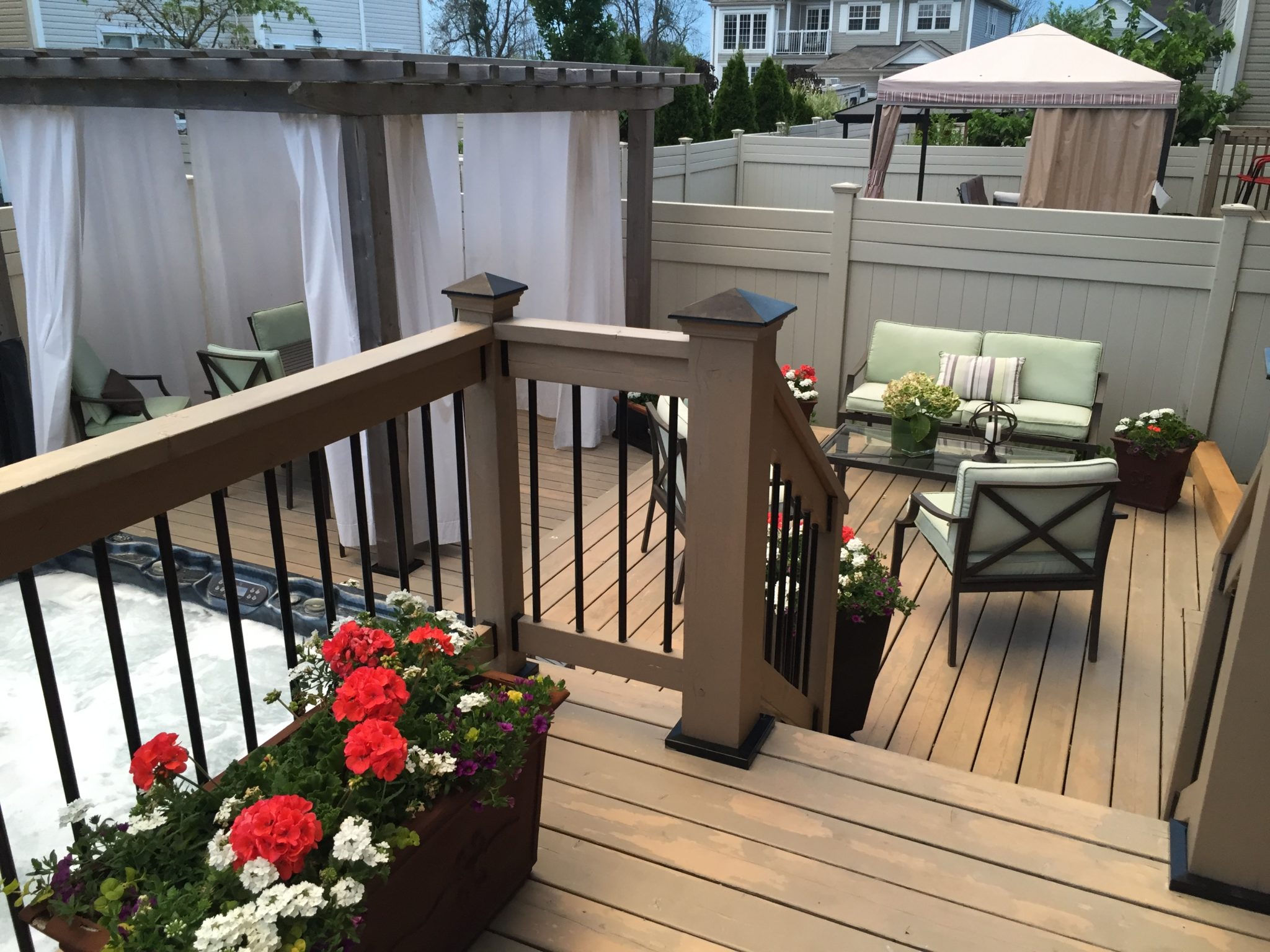 Case Study - Multi-Level Deck with Pergola and Hot Tub | Titan Building