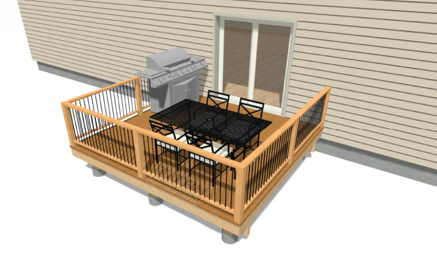 deck plan - starter 12x12 - titan building products