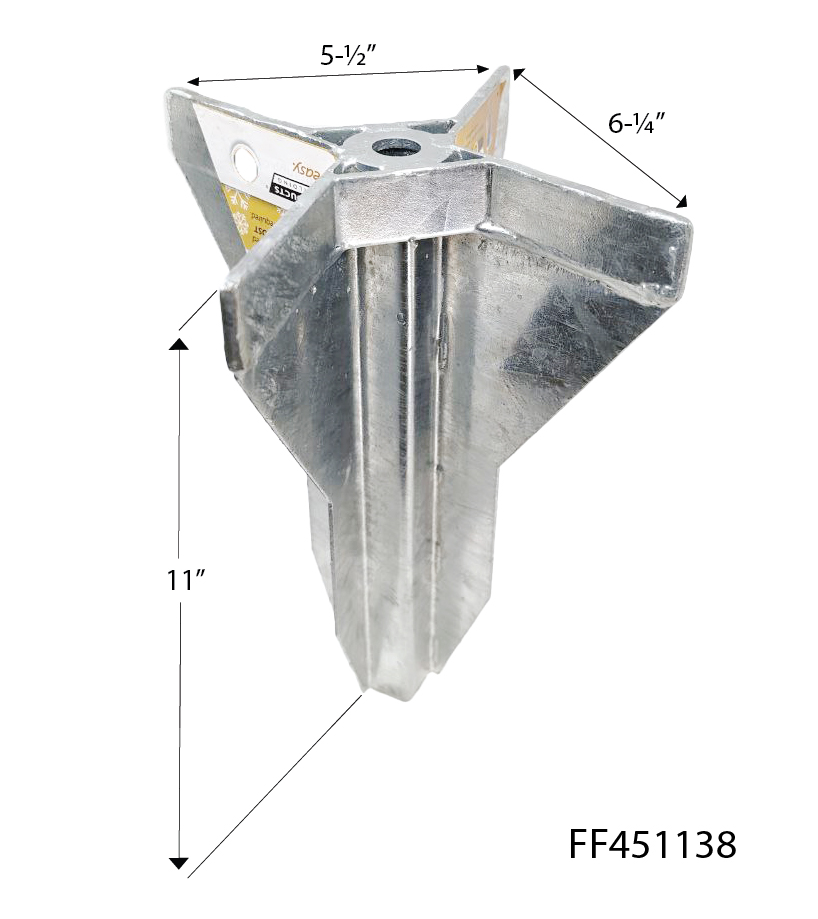 Dimensions for the Compression Load Fin.