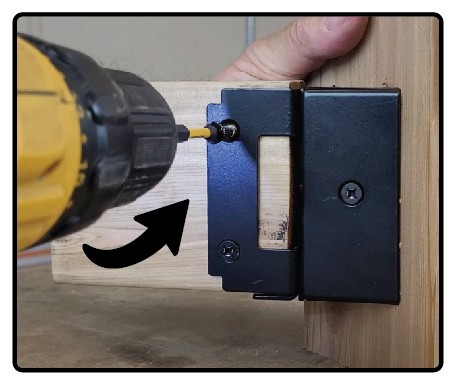 secure the railing in place with the rail strong connector
