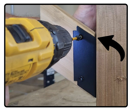 secure the railing into place