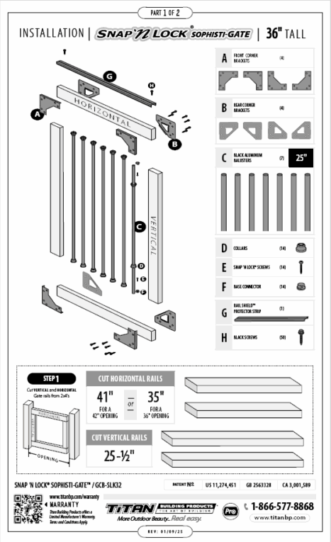 36" gate kit install guide cover