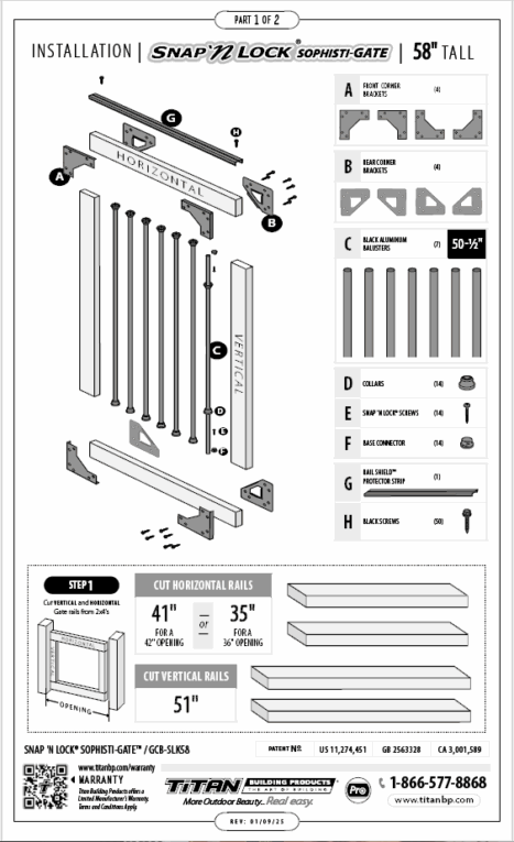 58" gate kit install guide cover